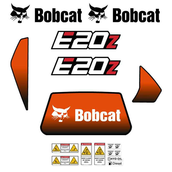 Bobcat E20Z Decal Kit - Mini Excavator