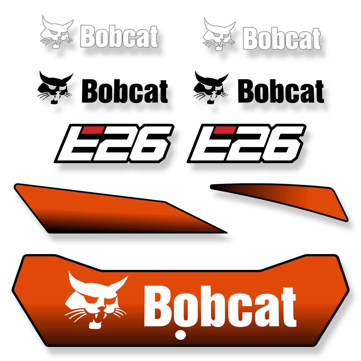 Bobcat E26 Decals - 2019 up Style