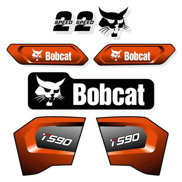 Bobcat T590 Decal Kit Later Style - Skid Steer Tracked