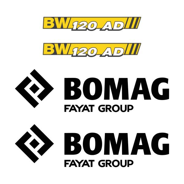 Bomag BW 120AD-5 Decal Kit - Roller
