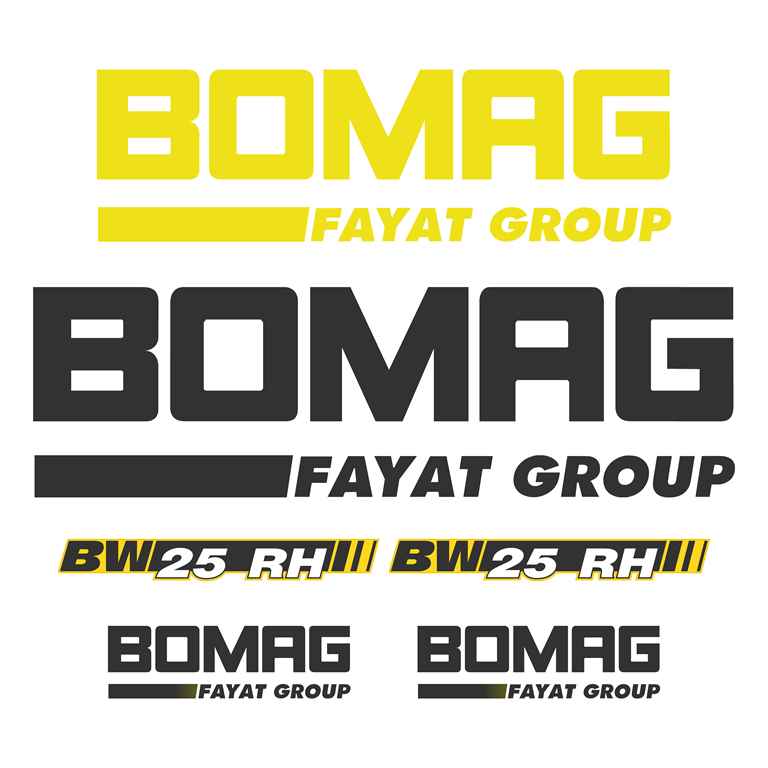 Bomag BW 25RH Decal Kit - Roller