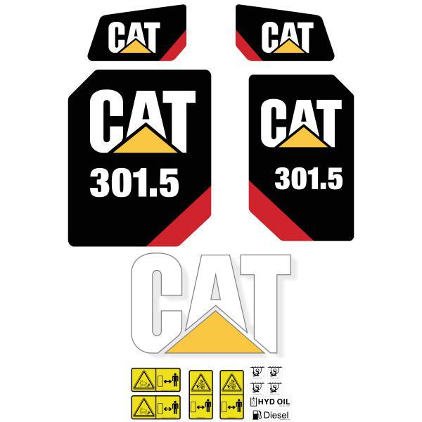 CAT 301.5 Decal Kit - Mini Excavator  - MNH Prefix
