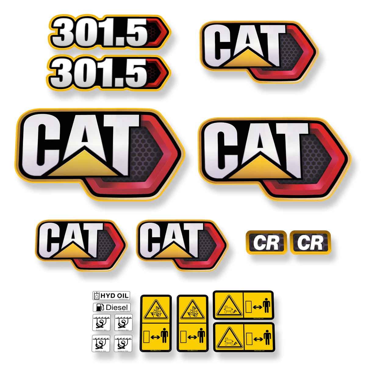 CAT 301.5 CR Decal Kit Next Gen