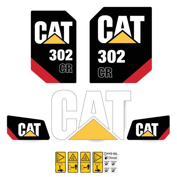 CAT 302 CR Decal Kit