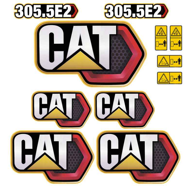 CAT 305-5E2 Decal Kit - Mini Excavator