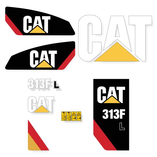 CAT 313F L Decals Stickers - Excavator