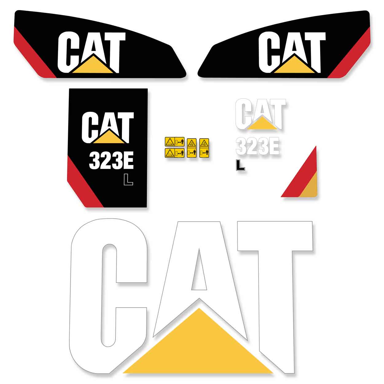 CAT 323E L Decals