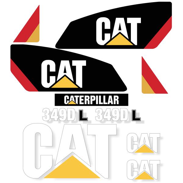 CAT 349D L Decals Stickers  - Excavator