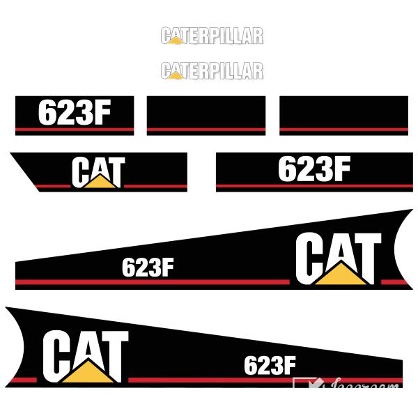CAT 623F Decal Kit