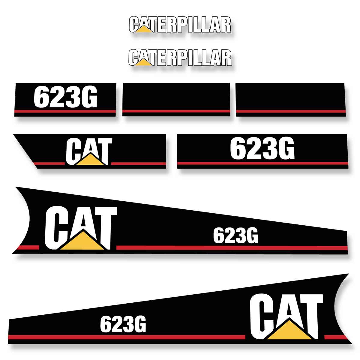CAT 623G Decals