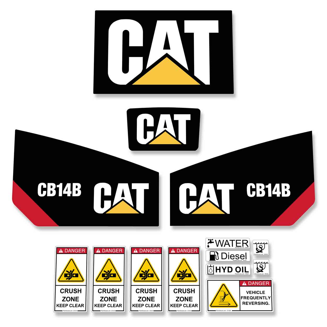 CAT CB14B Decals