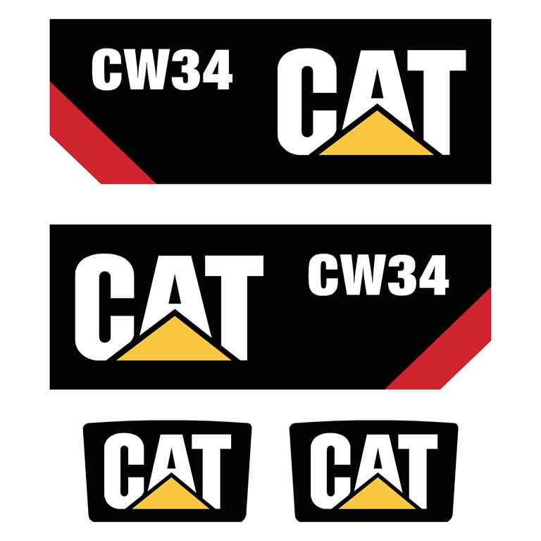 CAT CW34 Decal Kit - Roller