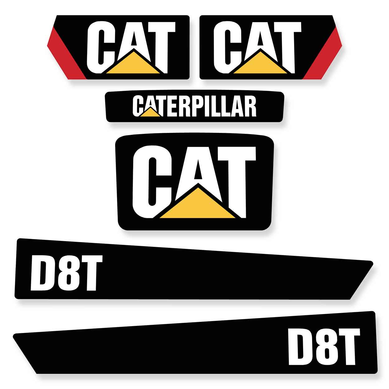 CAT D8T Decals - J8B Serial Prefix