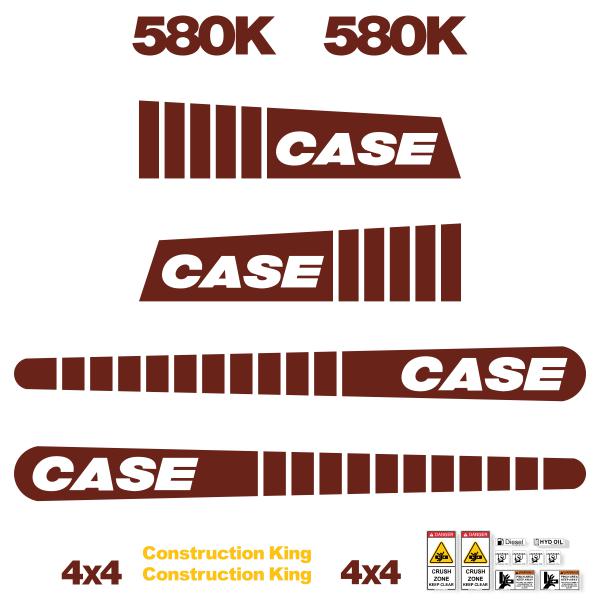 Case 580K Decal Kit - Backhoe