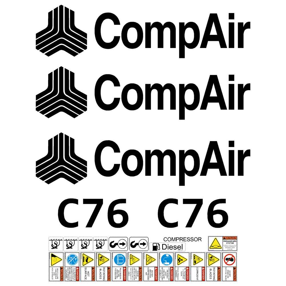 Compale Af2 Sticker Compair C76 Decal Kit - Compressor