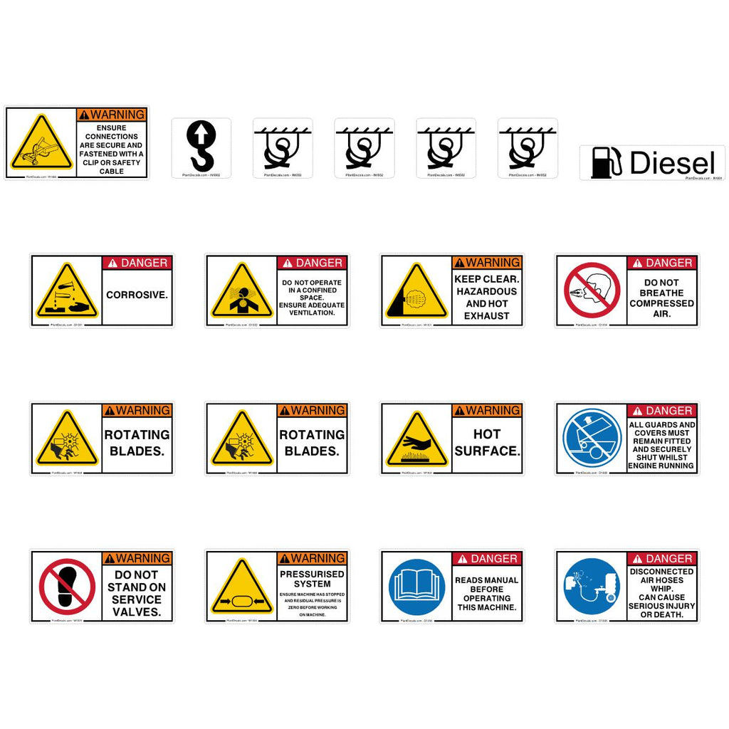 Compressor Safety Decal Kit