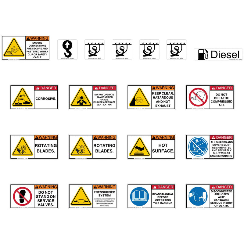 Compressor Safety Decal Kit