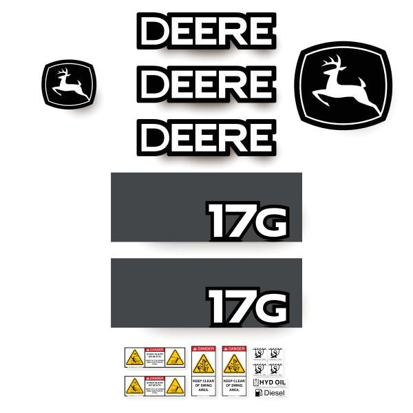 Deere 17G Decal Kit - Mini Excavator