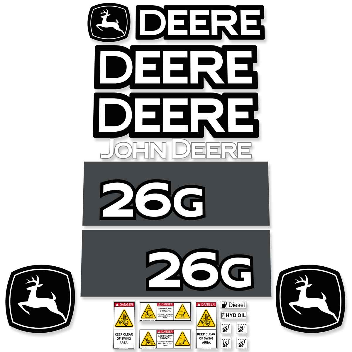 Deere 26G Decals