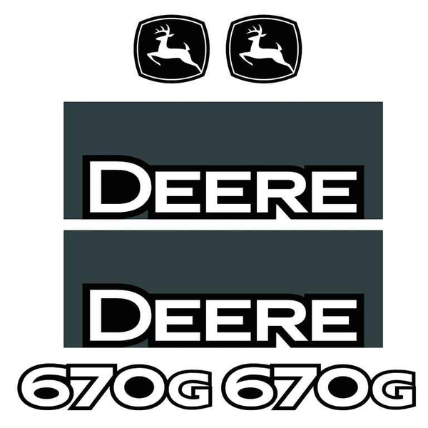 Deere 670G Decal Kit - Motor Grader