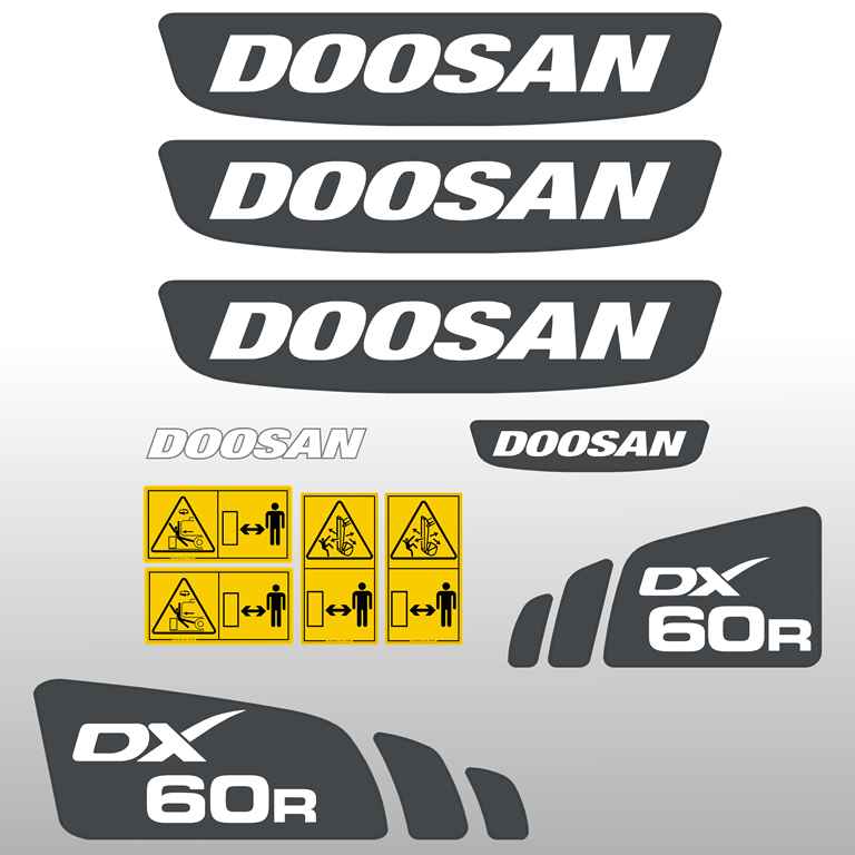 Doosan DX60R Decal Kit - Excavator