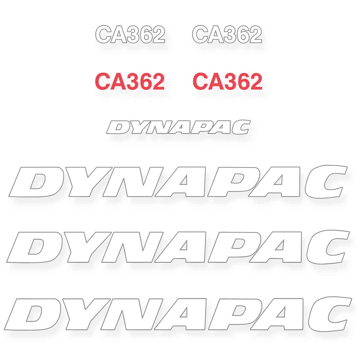 Dynapac CA362 Decal Kit