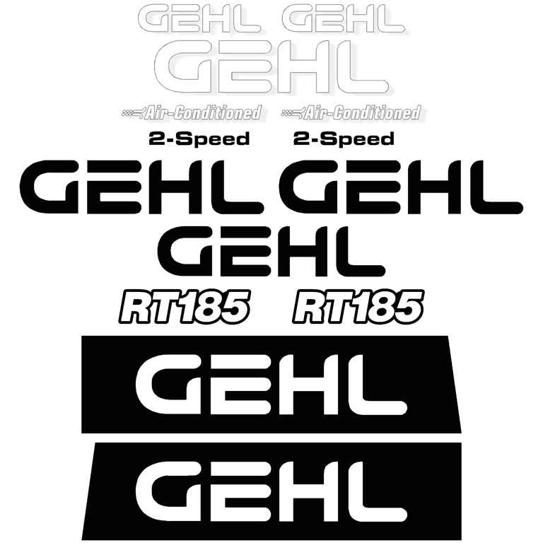 Gehl RT185 Decal Kit- Skid Steer Tracked