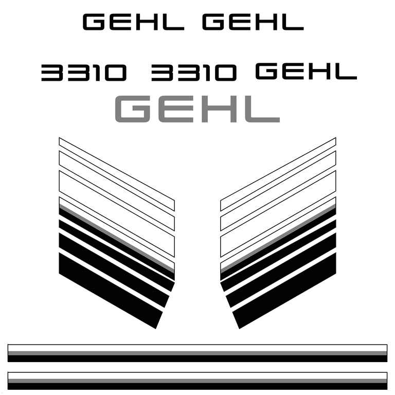 Gehl 3310 Decal Kit- Skid Steer