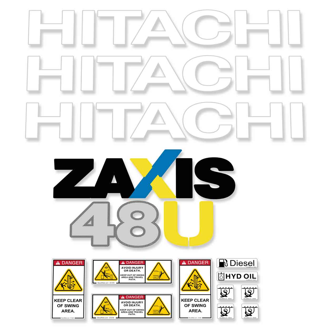 Hitachi ZX48U-3 Decals