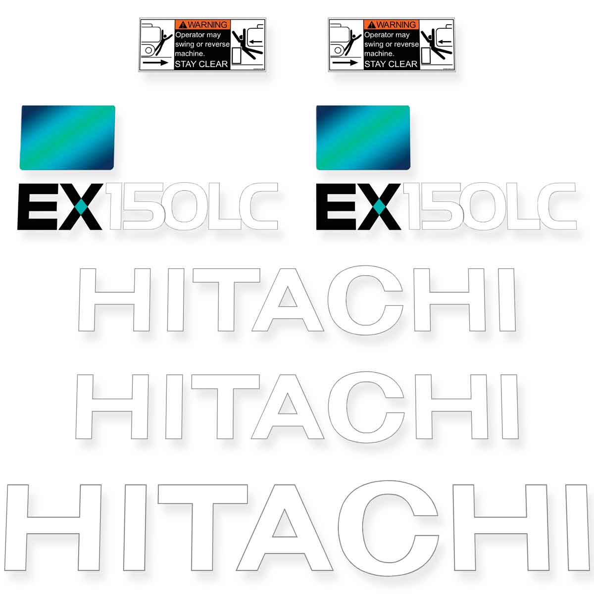 Hitachi EX150-5 LC Decals
