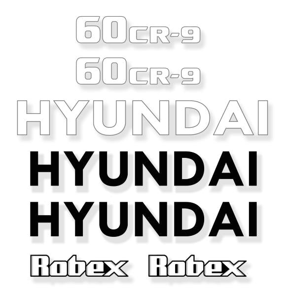 Hyundai 60CR-9 Decal Kit