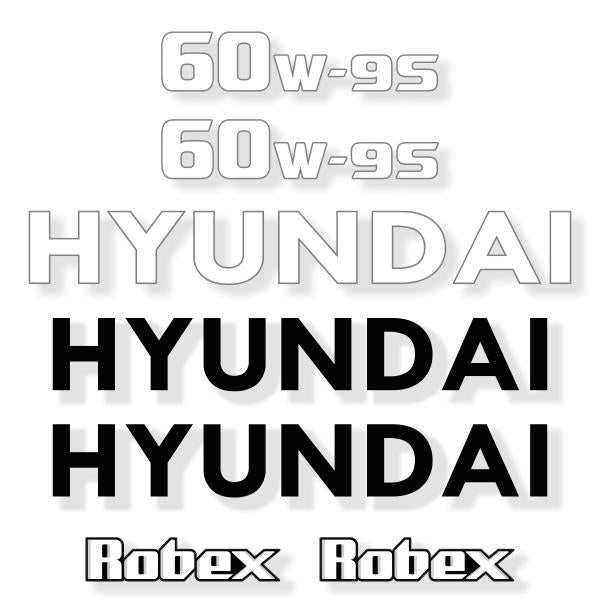 Hyundai 60w-9s Decal Kit - Mini Excavator