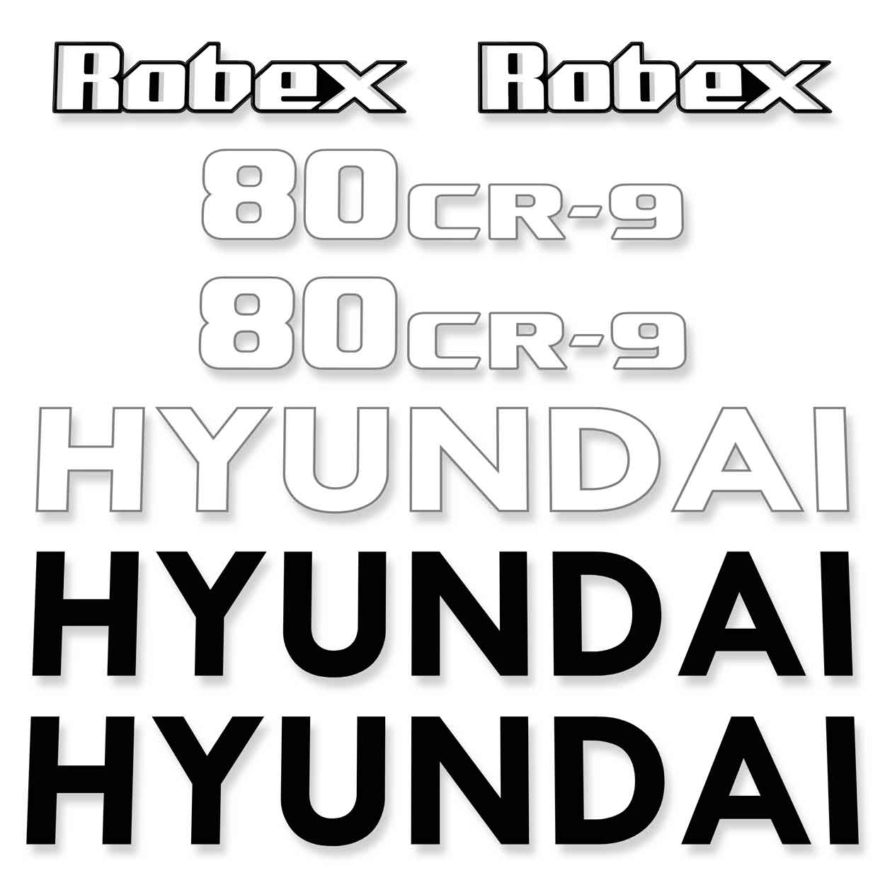 Hyundai 80 CR-9 Decals