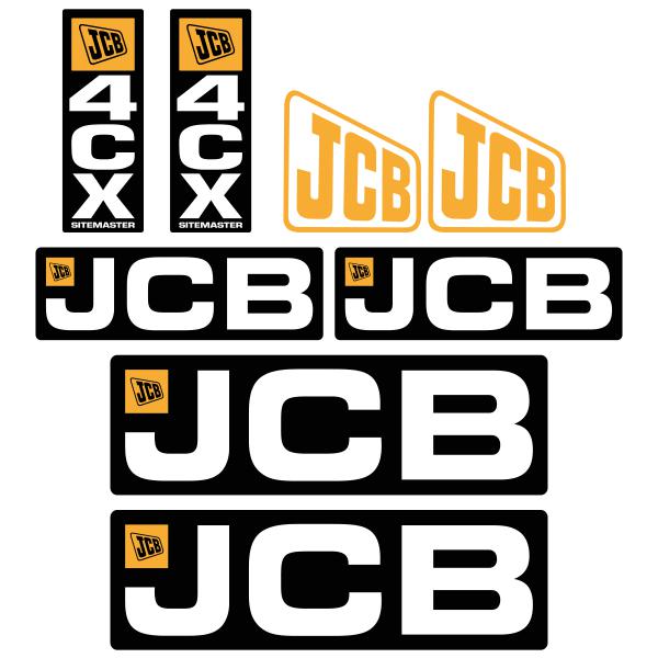 JCB 4CX Decal Kit - Backhoe Loader