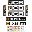 JCB 8018 CTS Decal kit - Mini Excavator