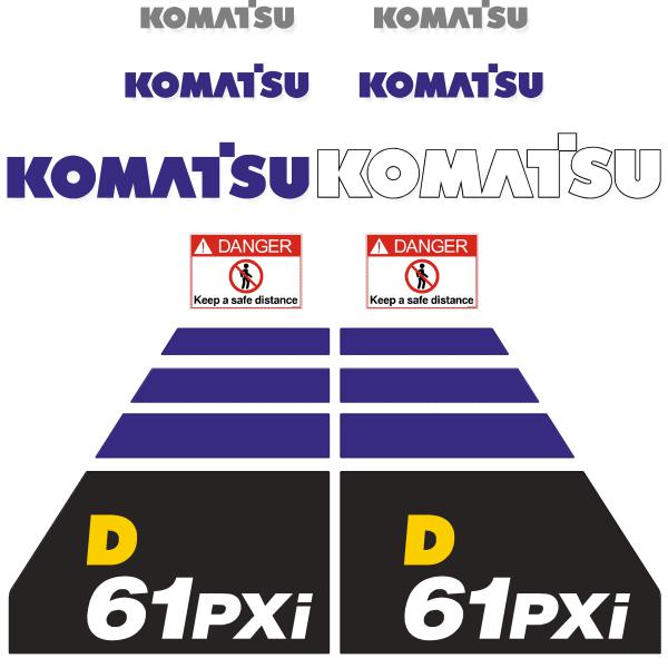 Komatsu D61PXI-23 Decal Kit - Dozer