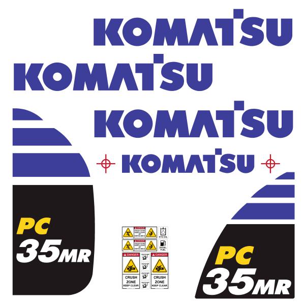 Komatsu PC35MR-5 Decal Kit - Mini Excavator