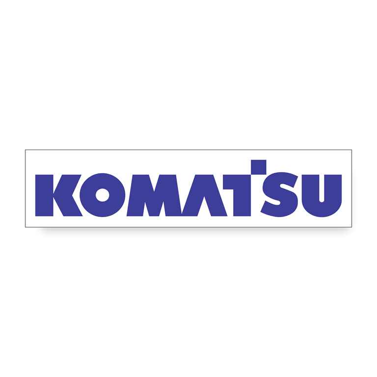 Komatsu Excavator Windshield Decal