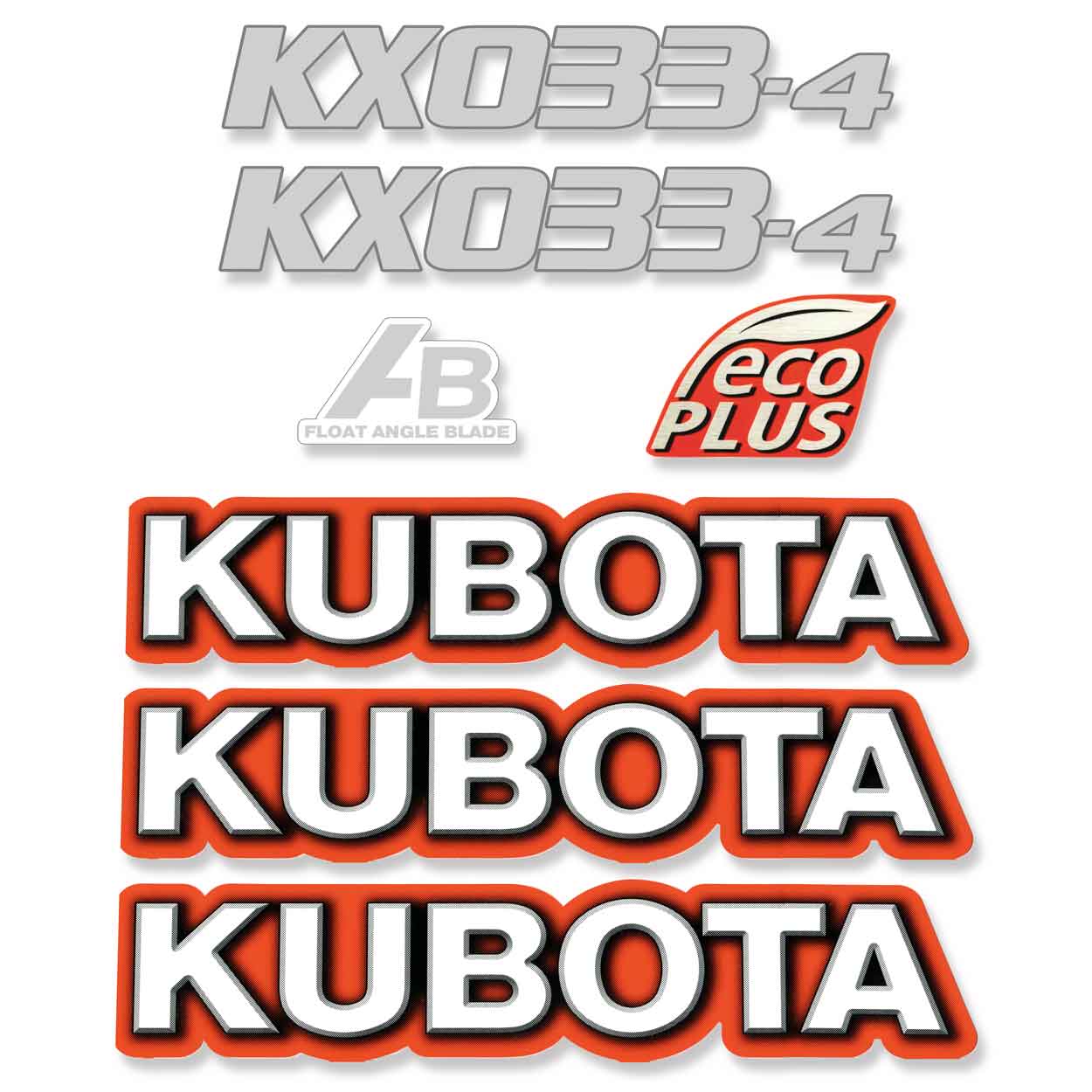 Kubota KX033-4 Decals