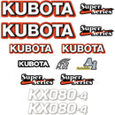 Kubota KX080-4 Decal Kit - Mini Excavator