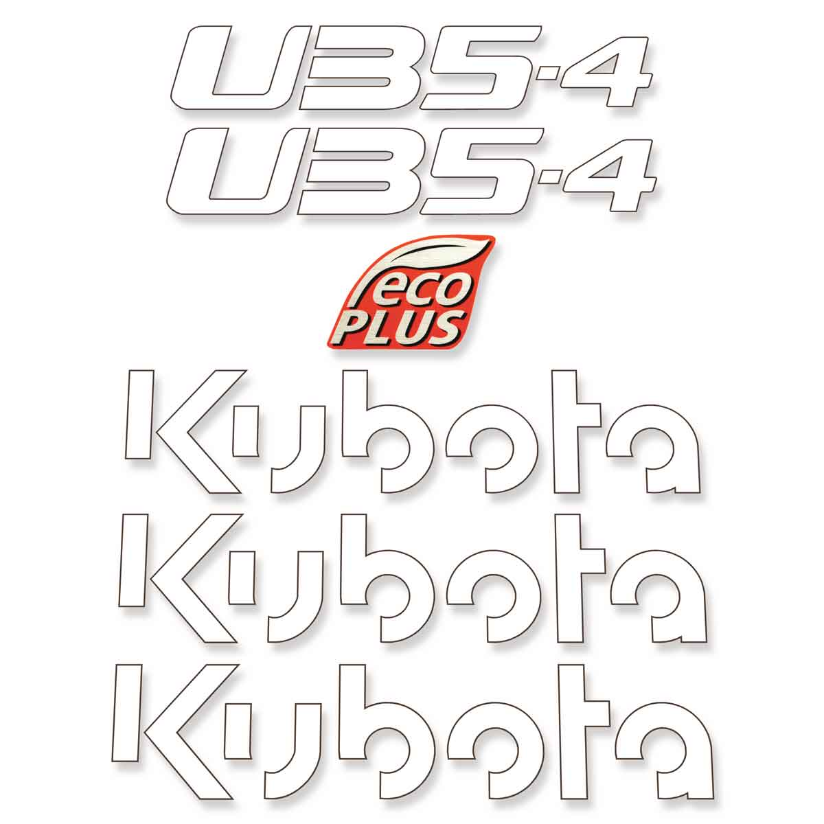 Kubota U35-4 Decals - Later Style
