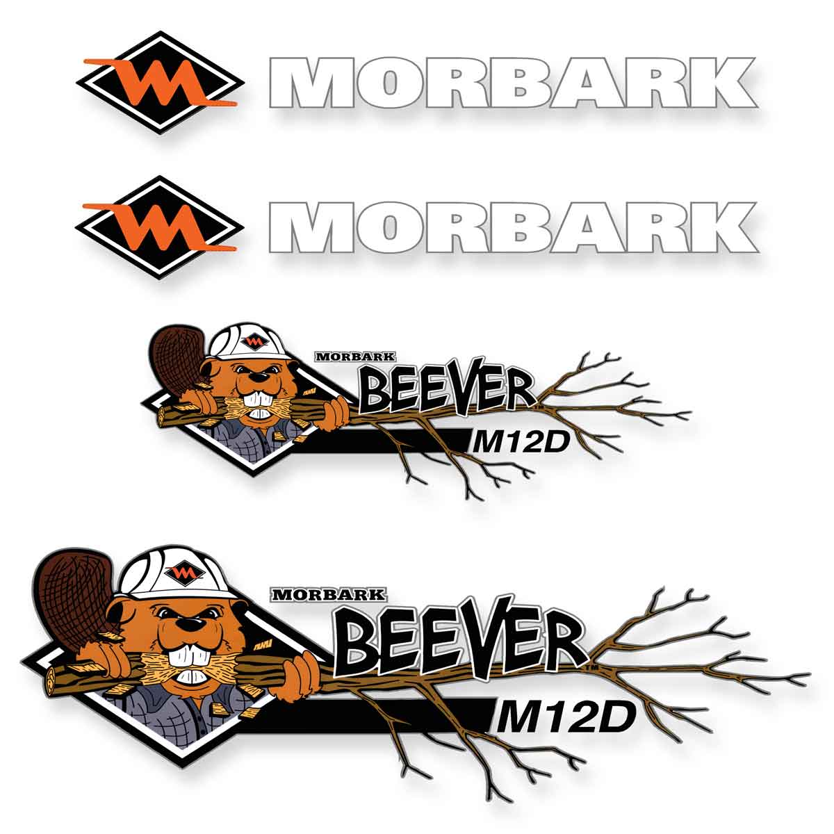 Morbark Beever M12D Decals