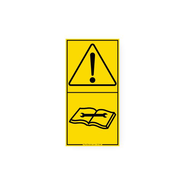 Read Manual Before Working on This Machine  - Danger Safety Decal