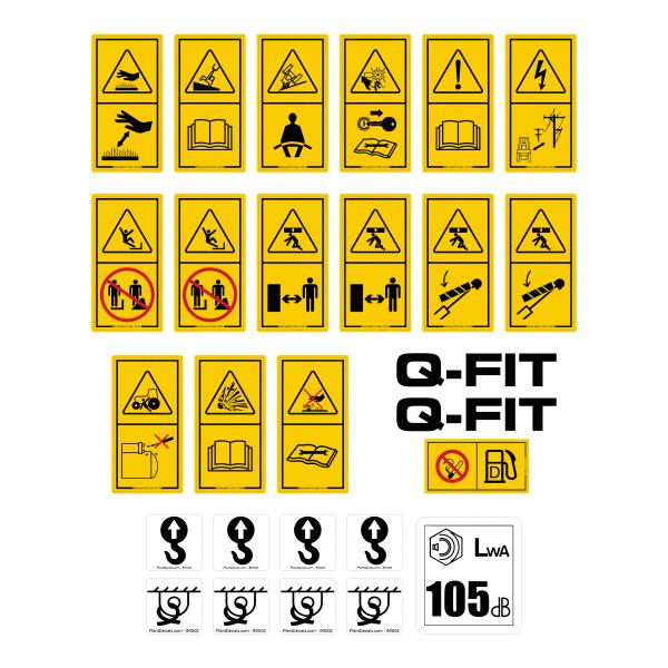 Telehandler Safety Decal Kit - EURO STYLE