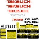 Takeuchi TB210R Decal Kit - Mini Excavator