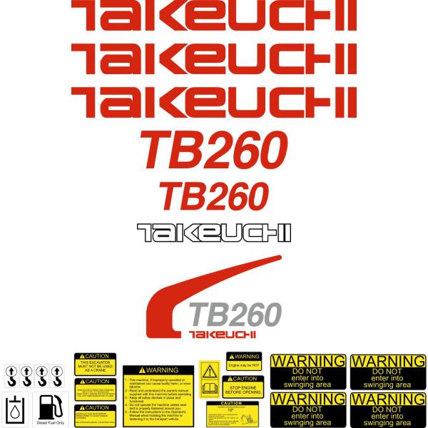 Takeuchi TB260 Decals