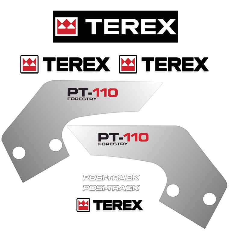 Terex PT110 Forestry Decal Kit - Skid Steer Tracked