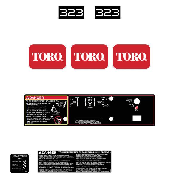 Toro 323 Decal Kit