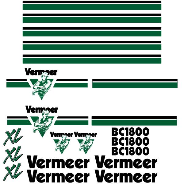 Vermeer BC1800 XL Old Style Decal Kit