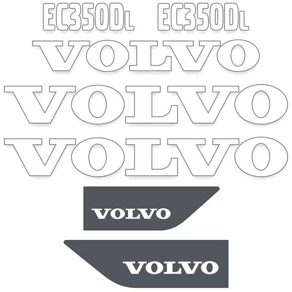 Volvo EC350D L Decal Kit - Excavator